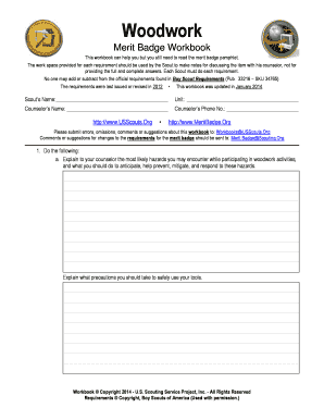 Woodwork Merit Badge Workbook