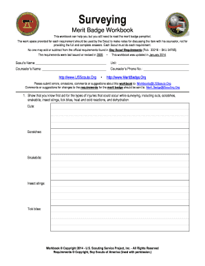 Surveying Merit Badge Workbook