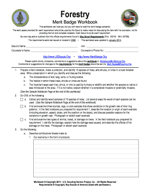 Forestry Merit Badge Workbook