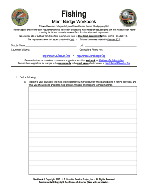Fishing Merit Badge Workbook
