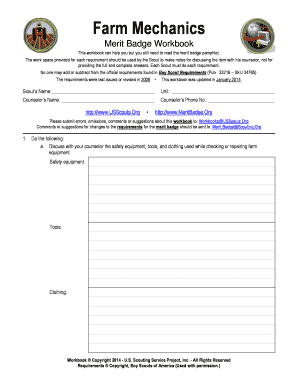 Farm Mechanics Merit Badge Workbook