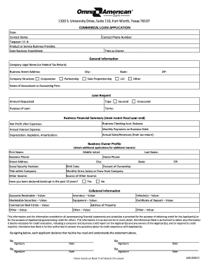 Commercial Loan Application