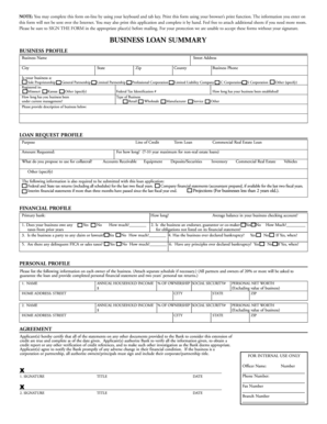 Business Loan Application Form