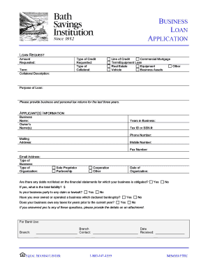 Business Loan Application