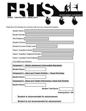 Student Assessment Evaluation Form