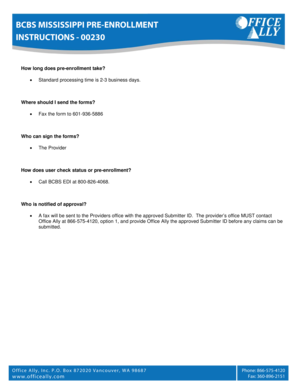 Blue Cross & Blue Shield of Mississippi Pre-Enrollment Agreement