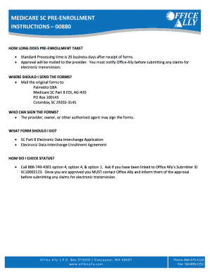 Medicare SC Part B EDI Enrollment Application