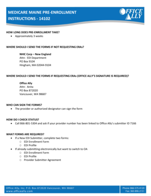 Medicare EDI Profile Form