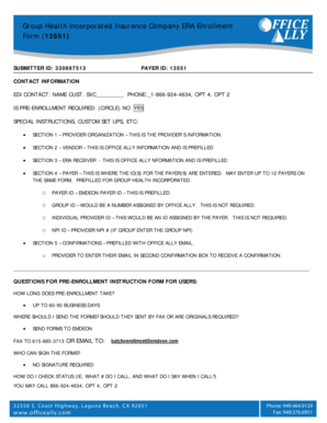 Emdeon ERA Provider Setup Form