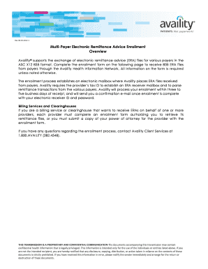 Multi-Payer Electronic Remittance Advice Enrollment Form
