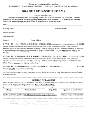 2014 Florida Guardianship Forms