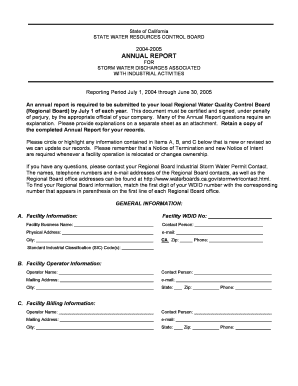 California Storm Water Annual Report