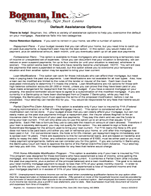 Mortgage Default Assistance Options