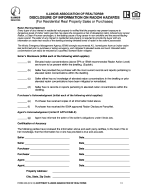 Illinois Radon Disclosure Form