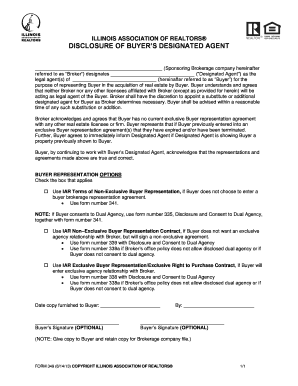 Illinois Disclosure of Buyer’s Designated Agent