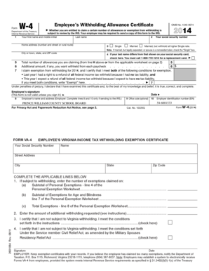 IRS Form W-4 Employee's Withholding Allowance Certificate