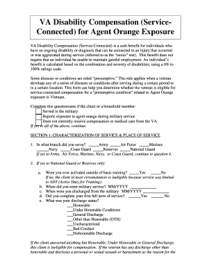 VA Disability Compensation for Agent Orange Exposure