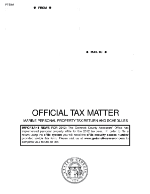 Georgia Marine Personal Property Tax Return