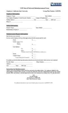VSP Out-of-Network Reimbursement Form