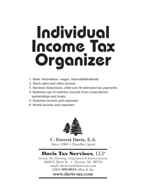 US Federal Income Tax Organizer