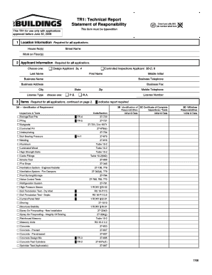 TR1 Technical Report Form