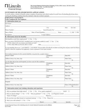 Extension of Death Benefits Application