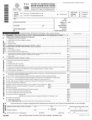 New York City Utility Tax Return