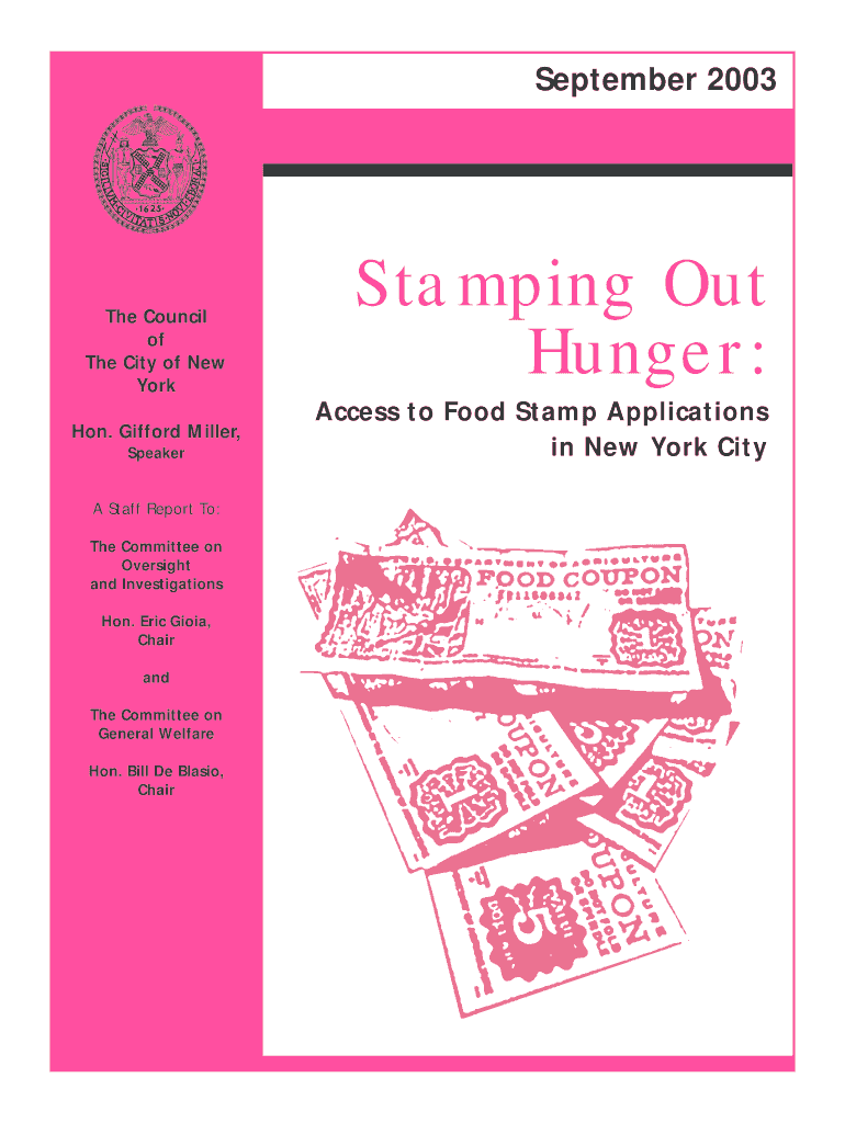 Fillable Online home nyc Stamping Out Hunger: Access to Food Stamp ...