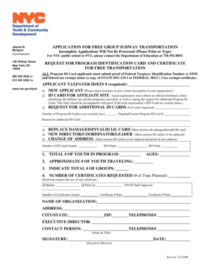 NYC Free Group Subway Transportation Application