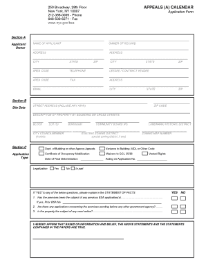 New York BSA Application Form