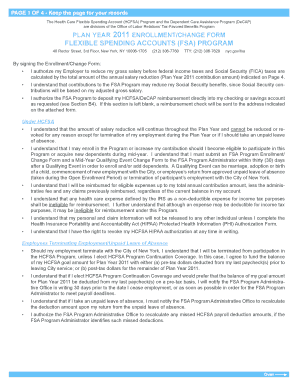 New York City FSA Enrollment Form