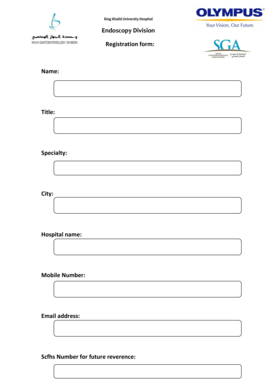 King Khalid University Hospital Endoscopy Registration Form