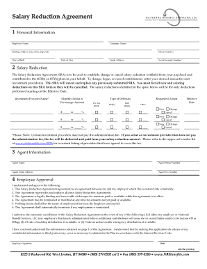 Salary Reduction Agreement
