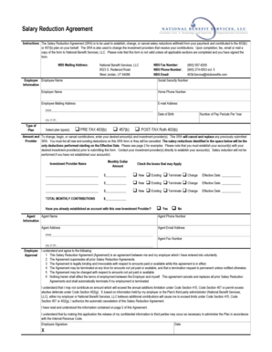 Salary Reduction Agreement