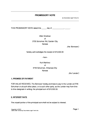 Promissory Note Agreement