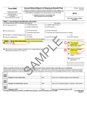 Form 5500 Annual Return/Report of Employee Benefit Plan
