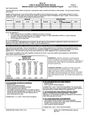 National School Lunch Program Application