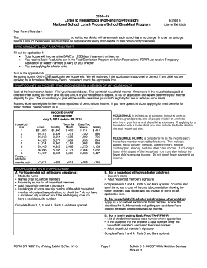 National School Lunch Program Application