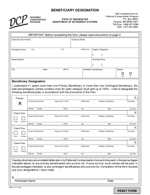 Beneficiary Designation Form