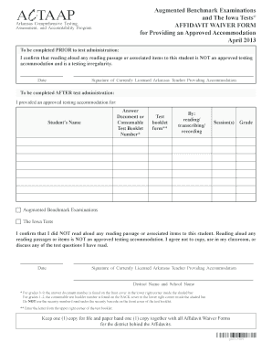 Arkansas Affidavit Waiver Form