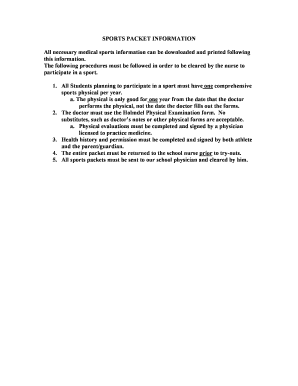 New Jersey Athletic Pre-Participation Physical Examination Form