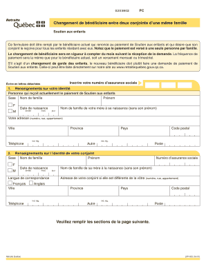 Changement de bénéficiaire entre deux conjoints d’une même famille