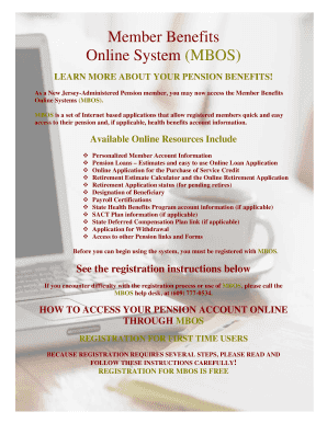 New Jersey Pension Member Benefits Online System Registration