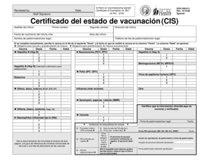 Certificado del estado de vacunación (CIS)