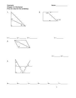 Geometry Worksheet