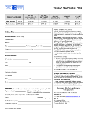 Webinar Registration Form