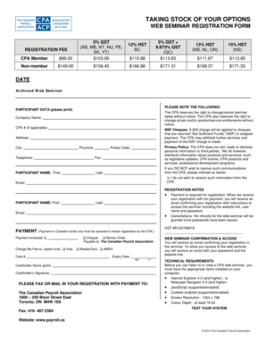 Web Seminar Registration Form