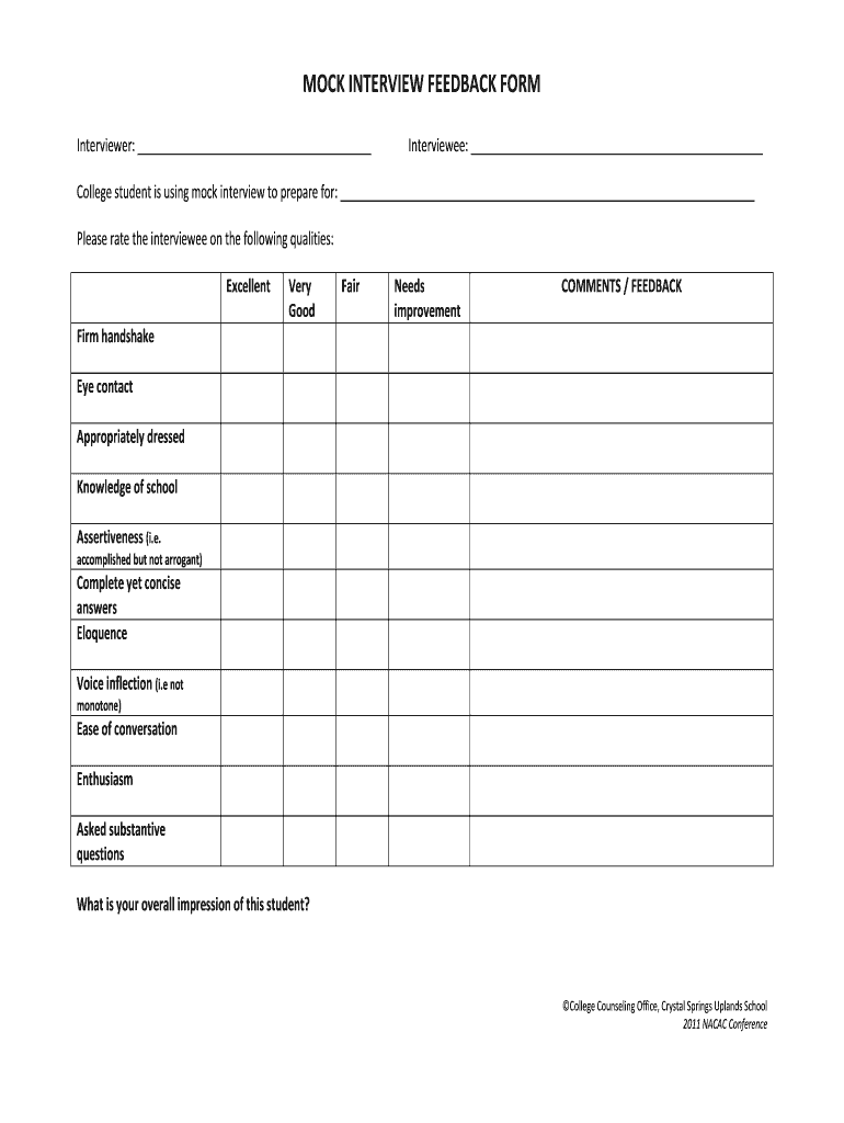 Interview Feedback Form - Fill Online, Printable, Fillable, Blank Intended For Student Feedback Form Template Word