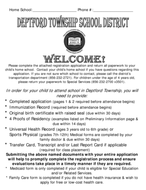 School Registration Application