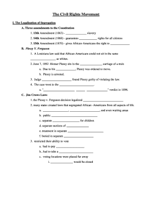 Civil Rights Movement Study Guide